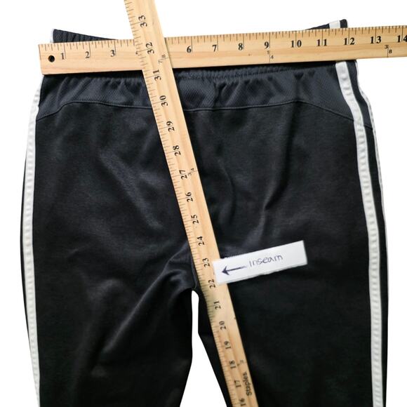 Adidas Youth Medium (10/12) Track Pants Black 3-Stripe Athletic Training Pants - Picture 6 of 7